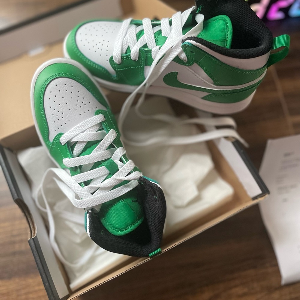 Jordan 1 Mid (PS) Sneakers Lucky Green